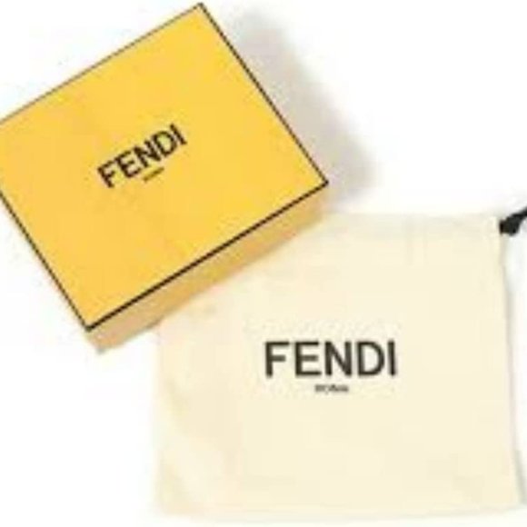 NWT Fendi Selleria Tri Fold Black Leather Micro Wallet Billfold Gold COA 8M0415 - Picture 13 of 13